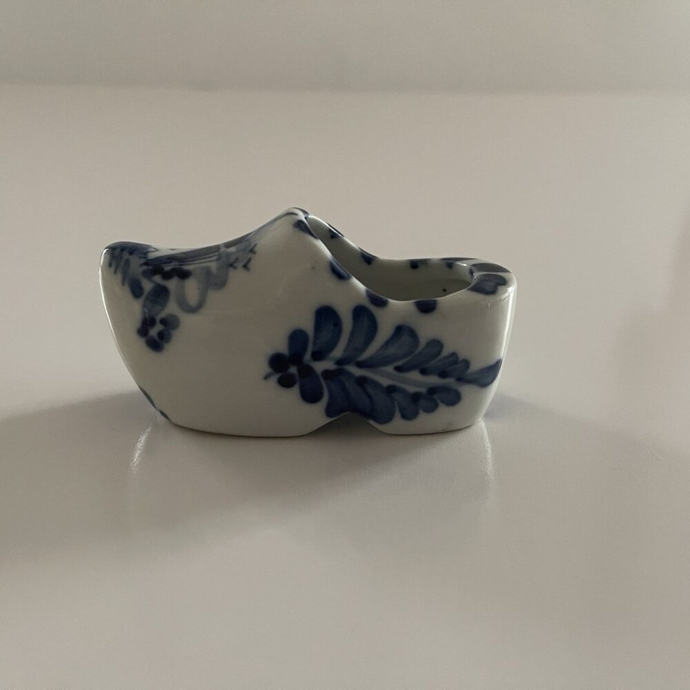 Delft Blue Mini Porcelain Clog Shoe Handpainted Home Decor